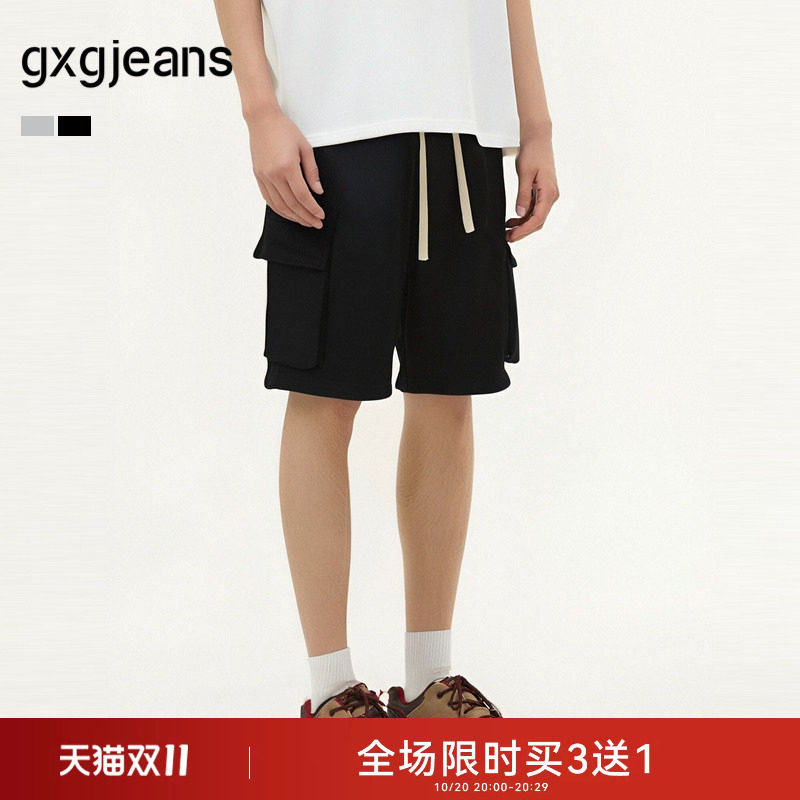 gxg.jeans男装 多色口袋设计直筒工装短裤男休闲宽松 25年夏新品