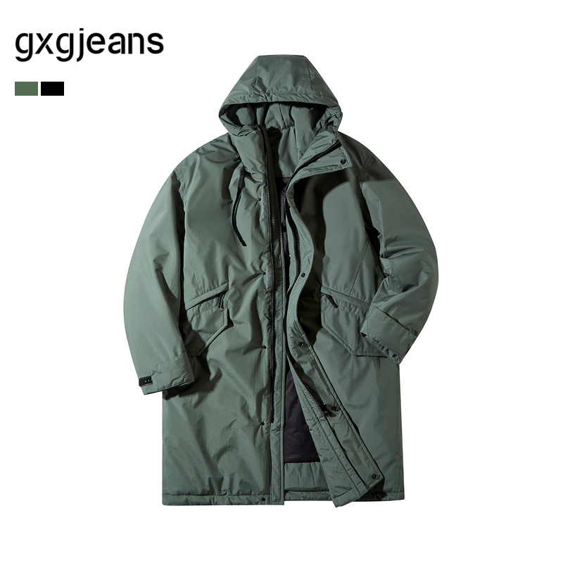 gxg.jeans男装 多色宽松保暖连帽中长款羽绒服外套 25年冬新品