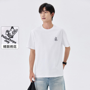 100%棉 T恤上衣 绣花短袖 简约情侣款 夏款 gxgjeans男装
