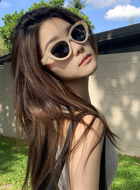 MELIYA猫眼墨镜复古树纹高级感气质红色玳瑁UV400显脸小ins太阳镜