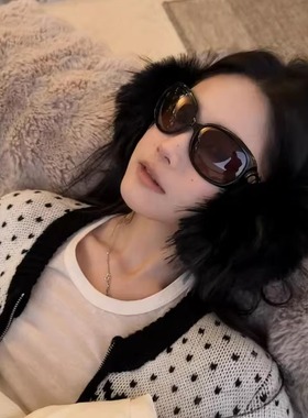 MELIYA古早风复古大框蛤蟆墨镜偏光太阳眼镜显脸小遮阳防晒时髦女