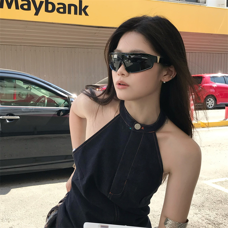 MELIYA复古超大框墨镜女高级感方圆脸显瘦太阳眼镜骑行运动男ins