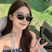 MELIYA复古猫眼高级感GM墨镜女2026新款 防紫外线开车偏光太阳镜男