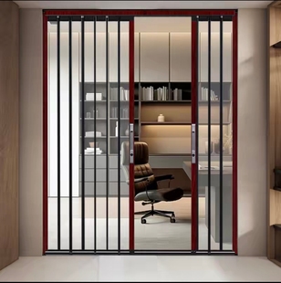 折叠门隔断门厨房开燃气卫生间推拉隐形门亚克力水晶板免打孔移门