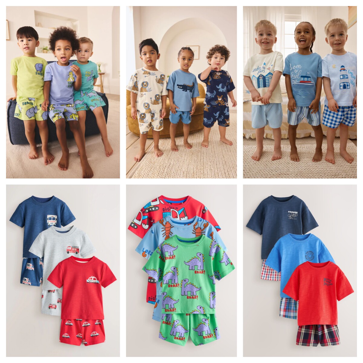 Next狮子鳄鱼卡通短袖居家服睡衣