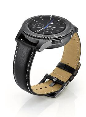 适用北斗手表syntime5跑步手表TA3000手表真皮经典休闲表带22mm