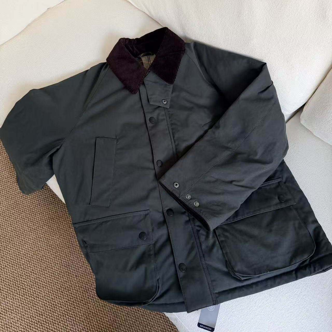 【帅气的你】巴恩风3M雪丽棉宽松版灯芯绒拼色袖口中长款棉服外套,个性定制/设计服务/DIY,棉服工装,淘宝优惠券,粉丝福利购,淘宝优惠卷