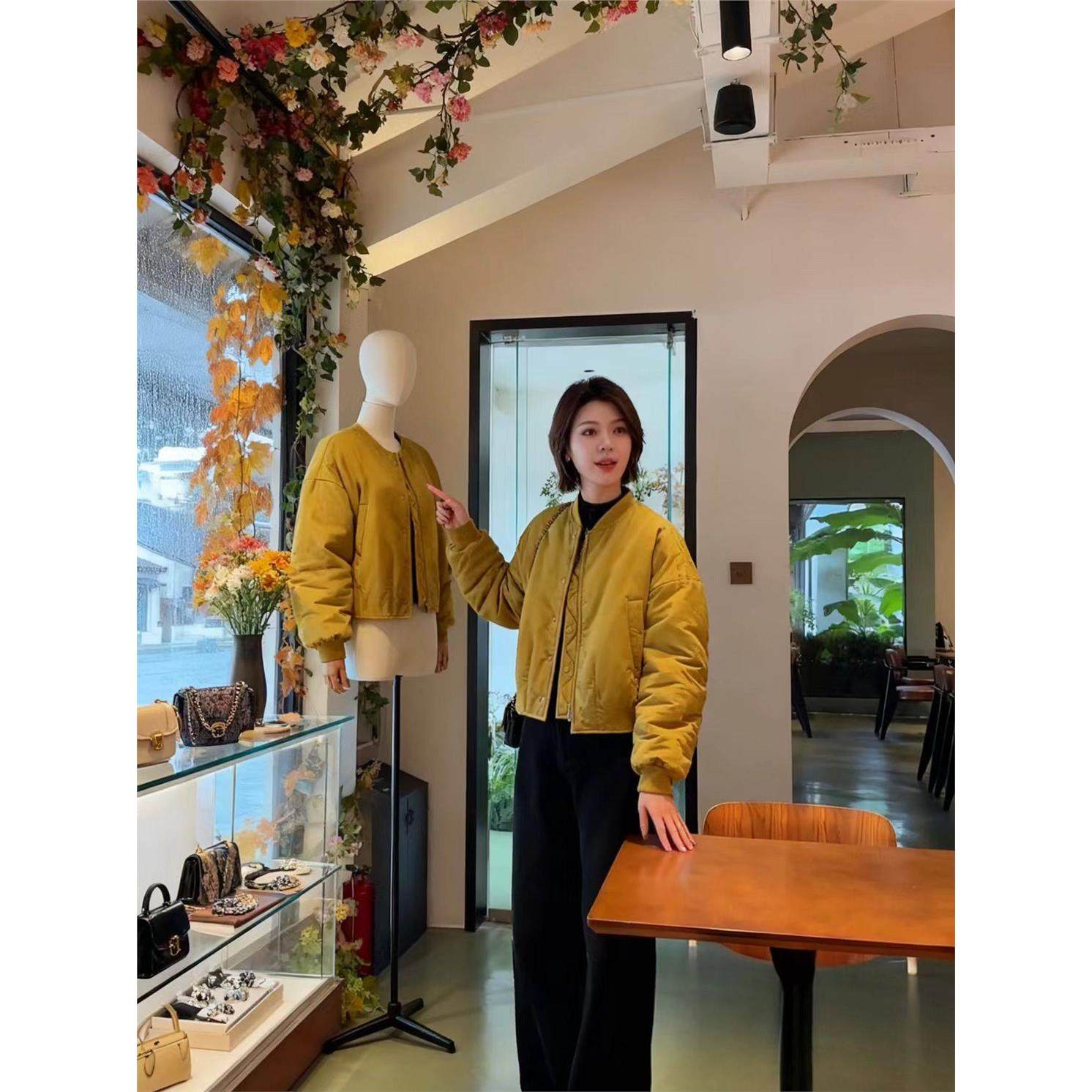 韩系立领棒球服棉服外套女2025冬季新款小个子短款夹棉加厚上衣潮,个性定制/设计服务/DIY,棉服工装,淘宝优惠券,粉丝福利购,淘宝优惠卷