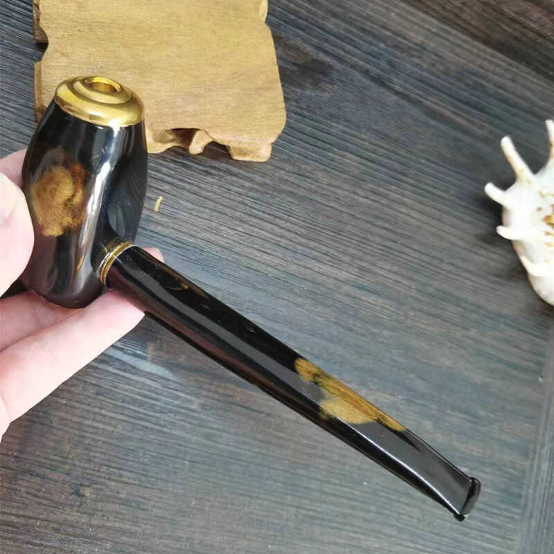 过滤可清洗实木手工双重海柳烟斗