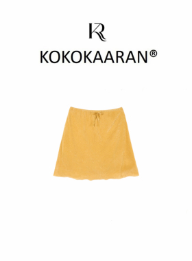 kokokaaran/可可咔伦蝴蝶结弹力腰轻薄短裙 26SS092