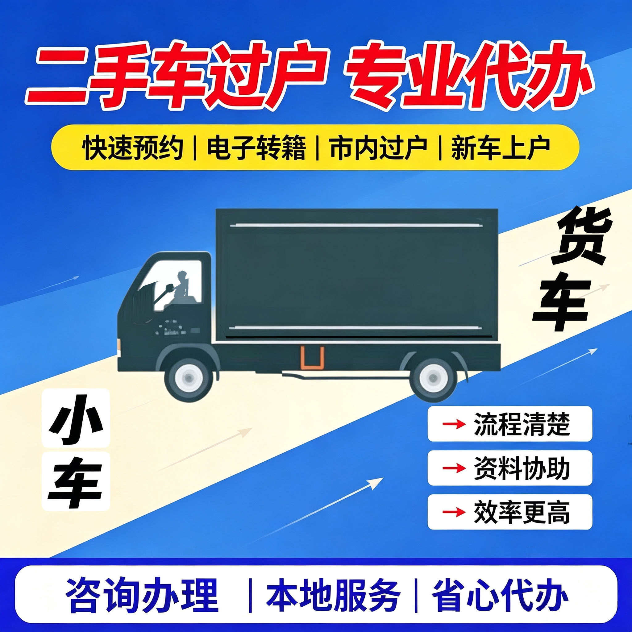 广州佛山东莞深圳汽车新二手车过户年审迁出货车指标营业执照办理