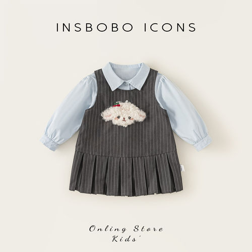 INSbobo无袖连衣裙衬衫两件套