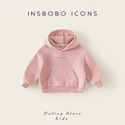 INSbobo儿童简约连帽卫衣