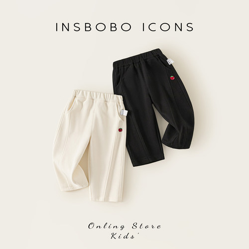 INSbobo松紧腰简约休闲裤