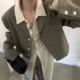 通勤女装 韩国ins设计感短外套 M88856 时髦短款 小西装 2024秋季 新款