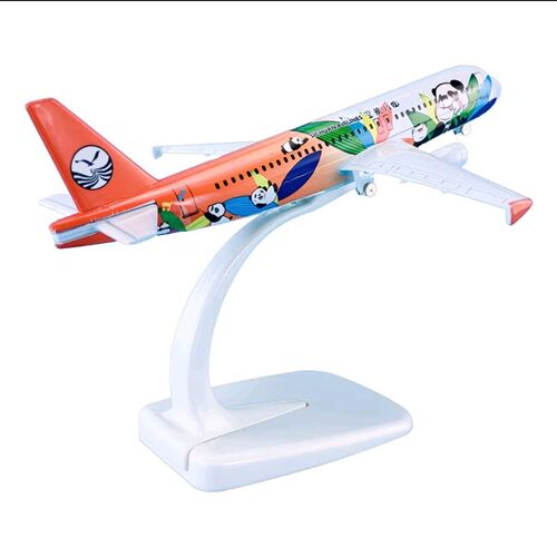 16cm合金飞机模型四川航空熊猫号A320-200四川航空熊猫号仿真航模