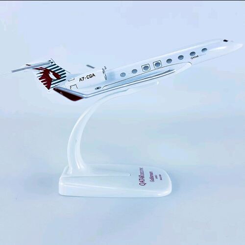 16cm实心合金1:200公务机飞机模型航模飞模湾流G650卡塔尔航空