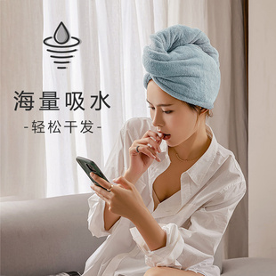 干发帽子女超强吸水速干擦头发的毛巾加厚浴帽神器2021新款包头巾