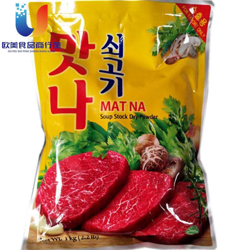 韩国进口调味品 清净园牛肉粉调味料1kg火锅调料大酱汤牛骨提香料