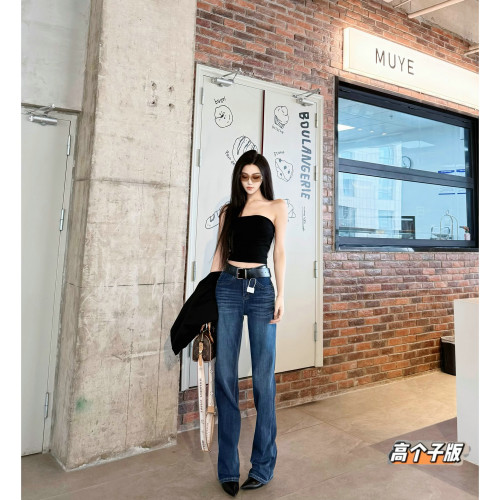 直筒长裤常规牛仔春夏加长女裤