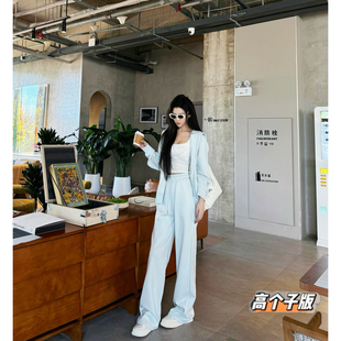 猫猫家加长女裤高个子韩系减龄休闲运动套装女宽松显瘦卫衣两件套