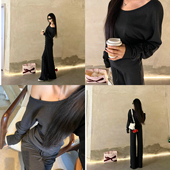 猫猫家高个子春季 不费力穿搭330G双面天丝羊毛德绒慵懒运动套装 女