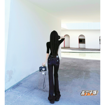 微喇长裤常规牛仔秋冬加长女裤