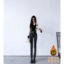 小脚裤 女高腰弹力修身 秋冬加绒加厚复古紧身牛仔裤 猫猫家加长女裤