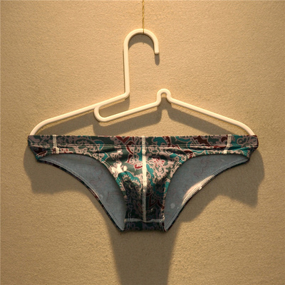 男三角低腰植物花卉棉性感