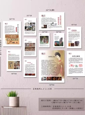 私密性文化墙历史科普挂画医美会所壁挂画产康月子馆美容院装饰画