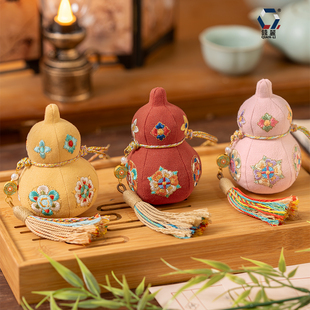 新年葫芦挂件香囊空袋四时福禄中药中秋桂花香包好运文创随身车挂