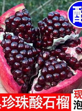 正宗四川酸石榴黑珍珠酸石榴新鲜孕妇水果酸味石榴泡酒当季新鲜