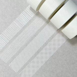 分装胶带 白墨胶带格子条纹波点蝴蝶结雨滴墨轩和纸手帐胶带分装