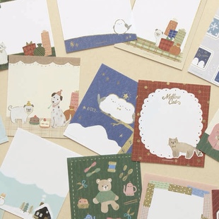 分装便签 古川纸工限定贴纸便签本小熊麋鹿圣诞可爱动物便签分装