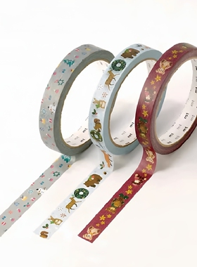 分装胶带 日本mt胶带大大卷和纸胶带 圣诞树圣诞礼物圣诞老人素材