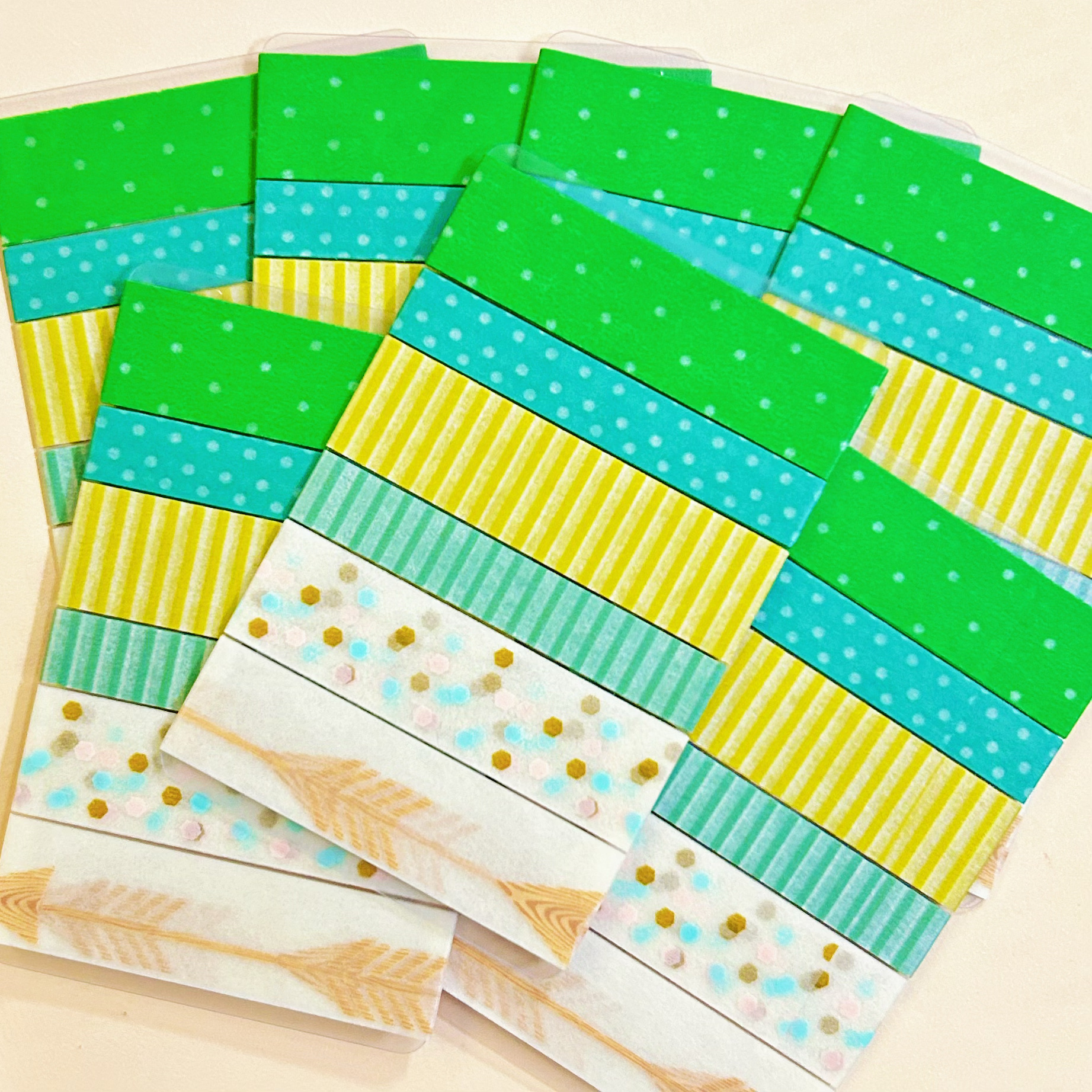 分装胶带 清新玉点竖条纹点点波点格子墨轩和纸胶带分装A16