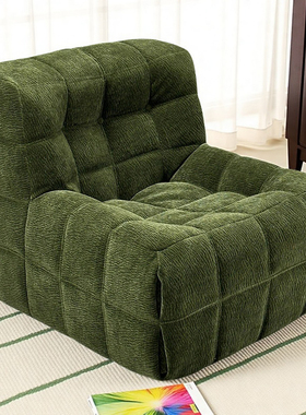 华夫格沙发Compressed sofa雪尼尔压缩客厅简约布艺沙发懒人沙发