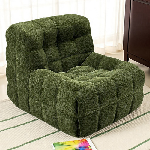 华夫格沙发Compressed sofa雪尼尔压缩客厅简约布艺沙发懒人沙发