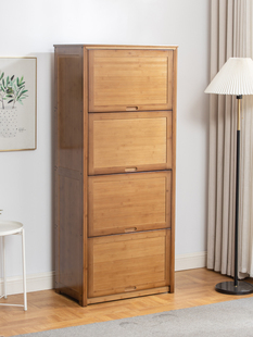 全竹简易衣柜家用小户型卧室实用立式 收纳柜飘窗单个分层实木斗柜