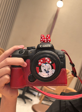 佳能R50保护套R10相机包R62皮套R8红色R100壳RP底座R5二代配件50V