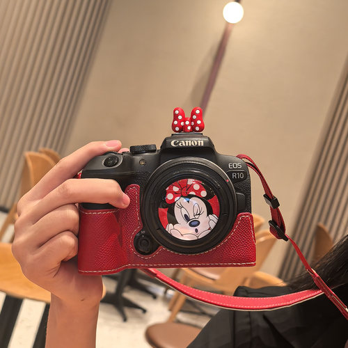 佳能R50保护套R10相机包R62皮套R8红色R100壳RP底座R5二代配件50V