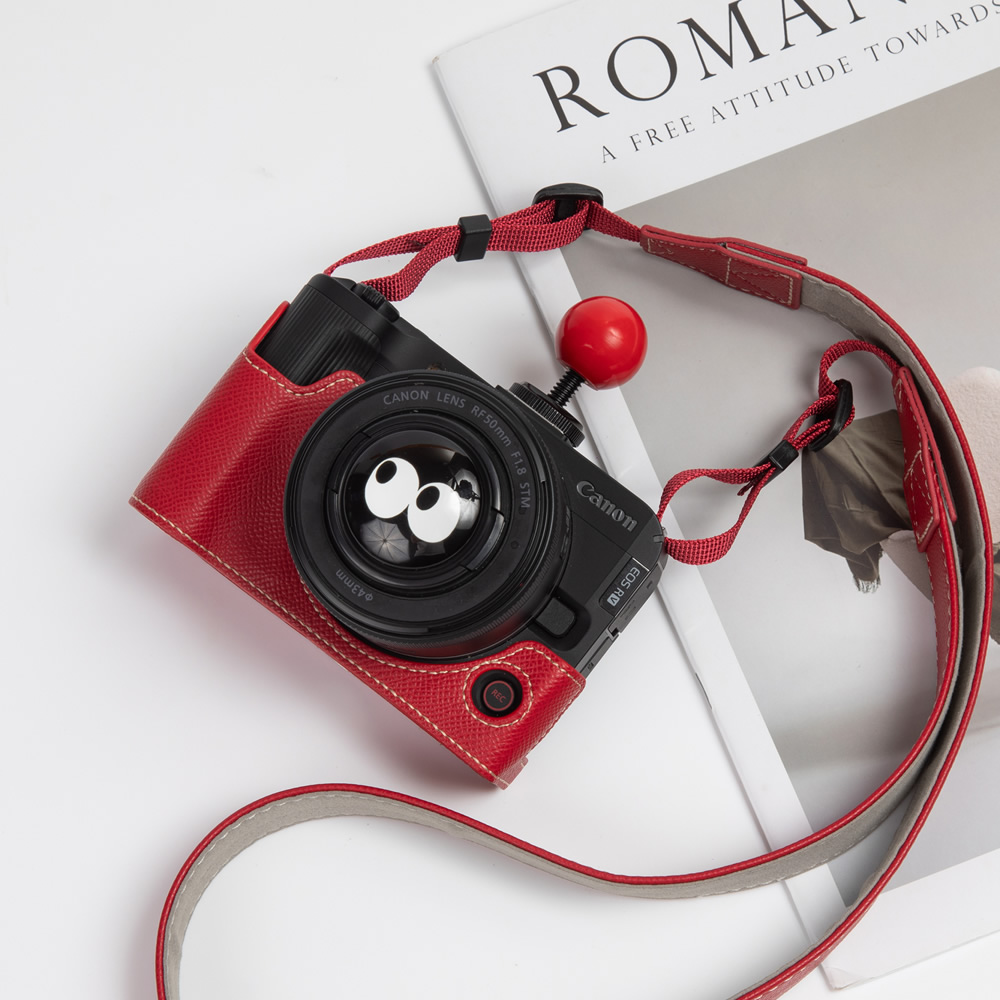 佳能R50相机包R10相机保护套r100保护壳皮套适用于微单斜跨包配件