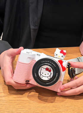 适用索尼zve10二代保护套ZVE10K L可爱HelloKitty数码相机包女粉