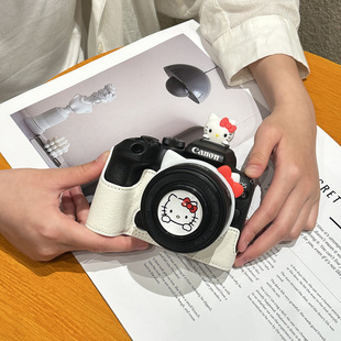 适用佳能R10R50相机保护套200D配件R100微单R8底座包m50二代皮套