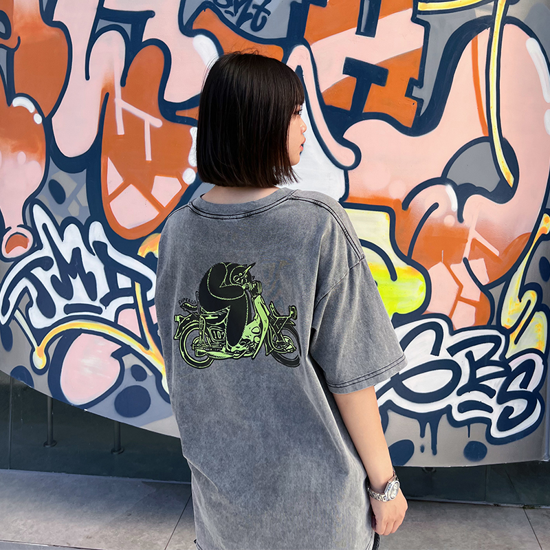 SHOX短袖潮牌男女t恤滑板吸汗衫