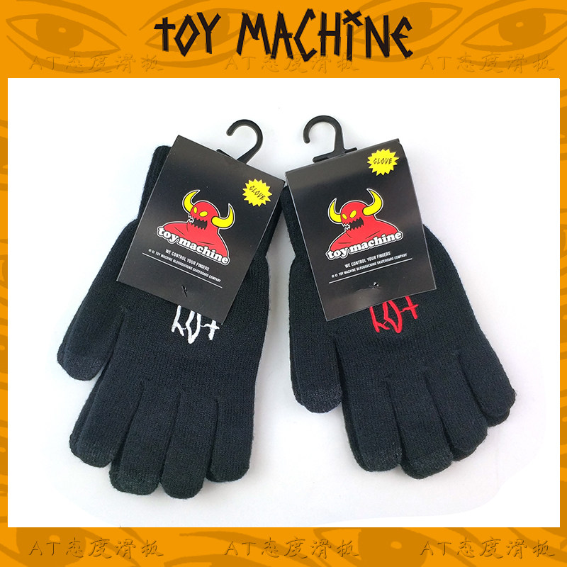 toymachine 触摸屏手套 手机游戏触屏手套 分指针织加绒保暖手袜