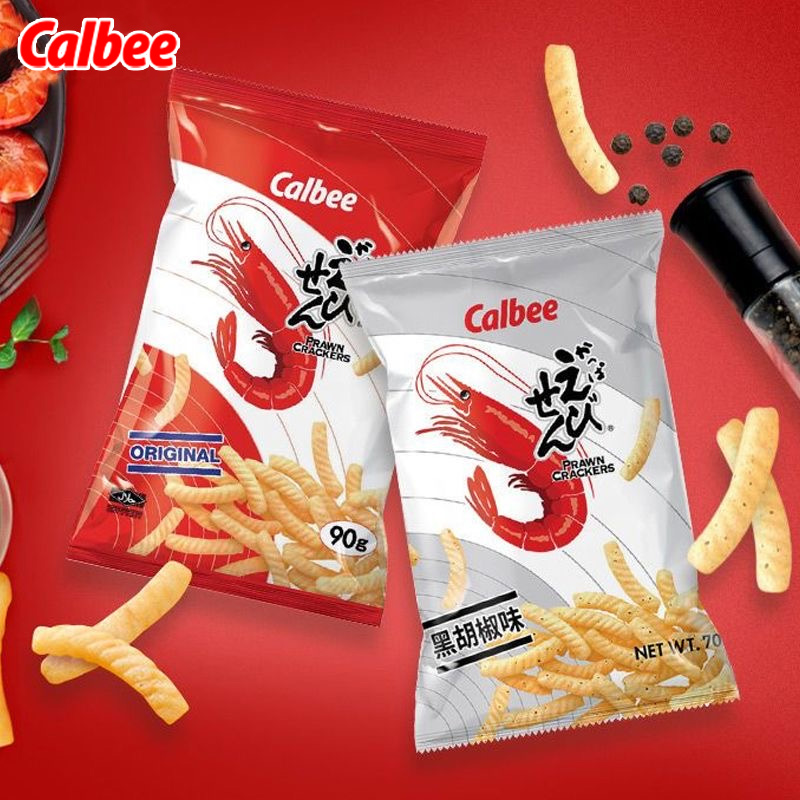 Calbee卡乐比河童虾条90g*3袋