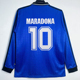 球衣马拉多纳足球服男 长袖 复刻版 1994年世界杯阿根廷客场复古老款