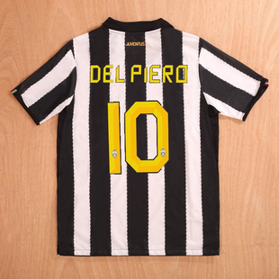 复刻2010-11赛季尤文主场短袖复古老款球衣 10号德尔皮耶罗足球服