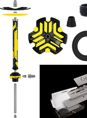 双盘不锈钢水烟壶EL BOMBER 阿拉伯水烟单管壶大号礼盒全套HOOKAH